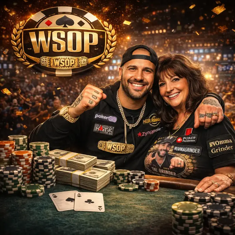 מייקל מזרחי, אלוף העולם החדש ב-WSOP, חושף את הסיפור שמאחורי הכינוי The Grinder והקשר המיוחד לאמו, ה-MommaGrinder, שממנה הכל התחיל.