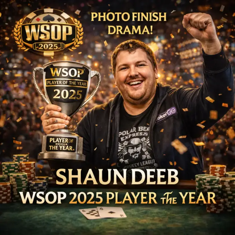 שון דיב זוכה בתואר שחקן השנה של WSOP 2025 בפוטו פיניש דרמטי, אחרי מירוץ צמוד מול בני גלייזר ומייקל מזרחי והכרעה רק ביומו האחרון של הקיץ.