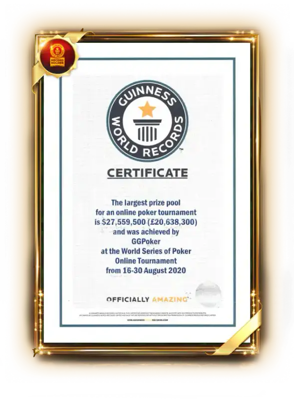 guinness certificate