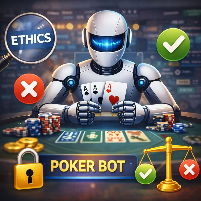 אתיקה של שימוש בבוטים בהימורים אוטומטיים בפוקר אונליין. כאן נסביר את ההשלכות על אמון השחקנים, אחריות הפלטפורמות וההוגנות במשחקים.